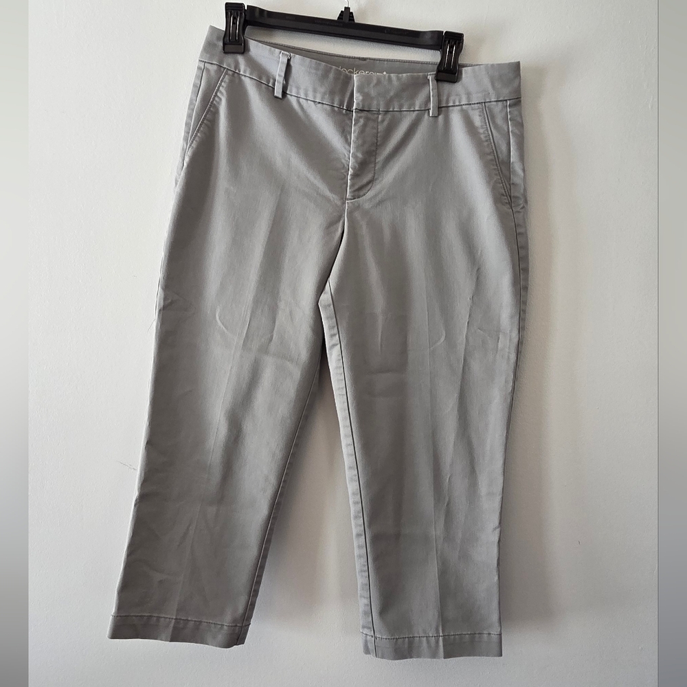 Dockers Light Gray Cropped Straight-Leg Pants Size 6